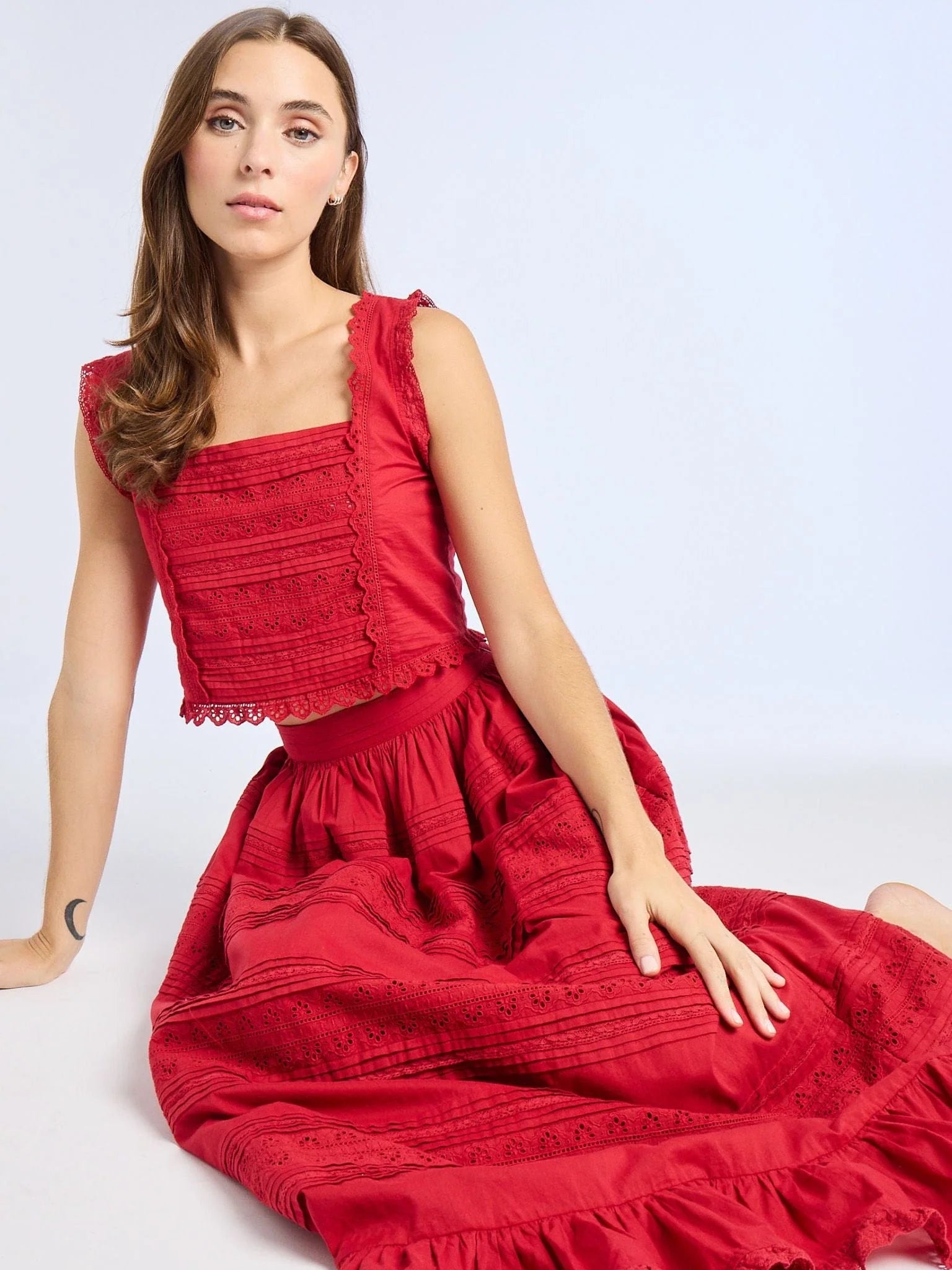Mille Bessie Top - Cherry Lace
