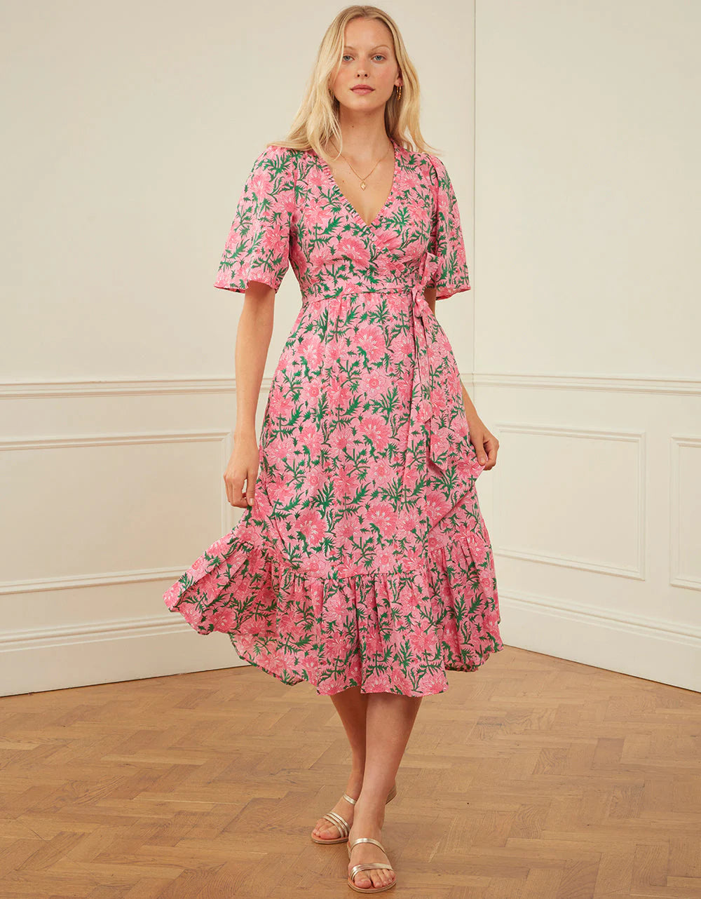 Pink City Prints Jemima Dress - Bubblegum Rose