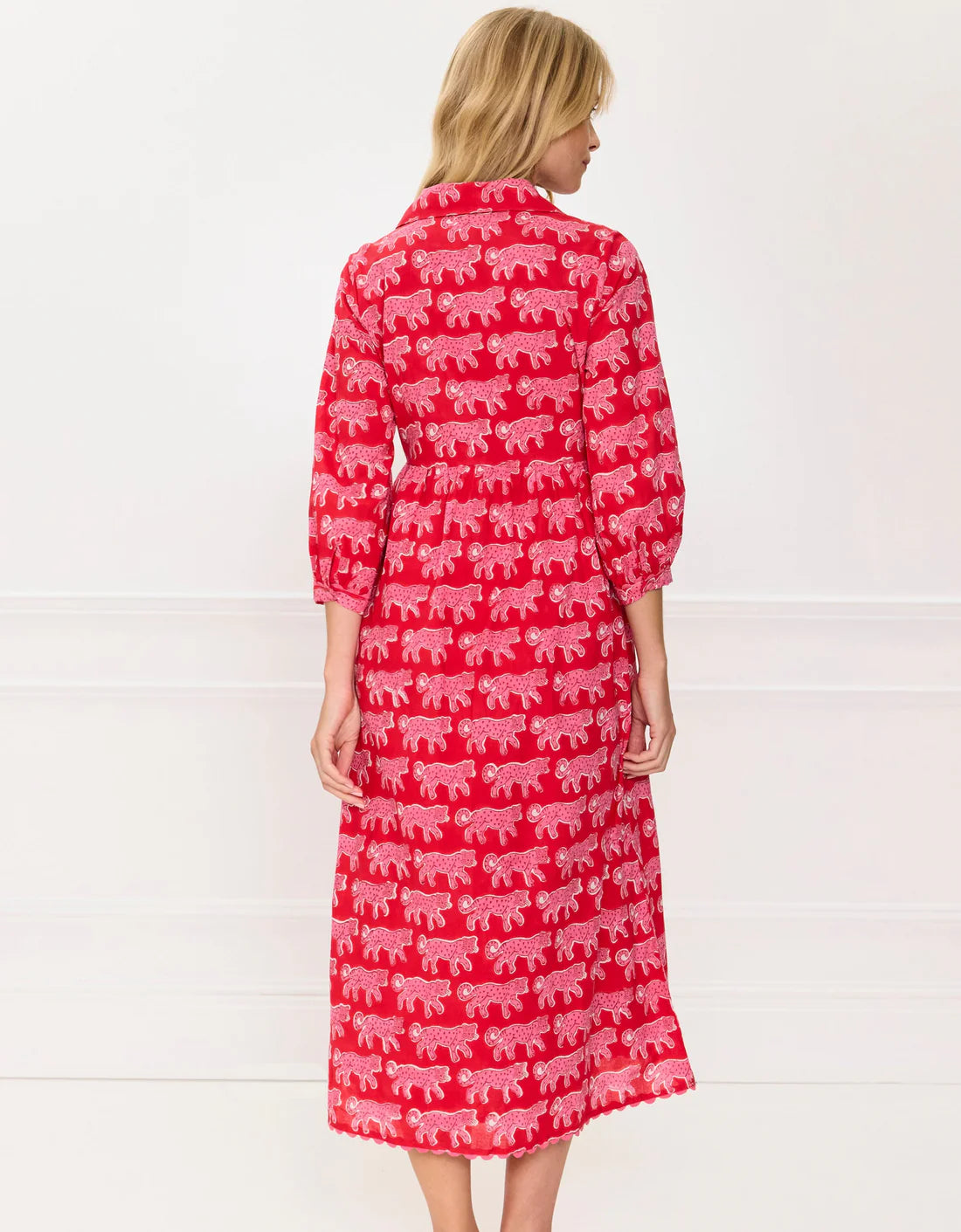 Pink City Prints Gina Dress - Crimson Leopard