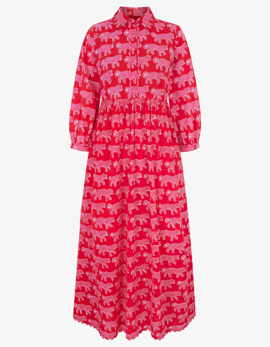 Pink City Prints Gina Dress - Crimson Leopard
