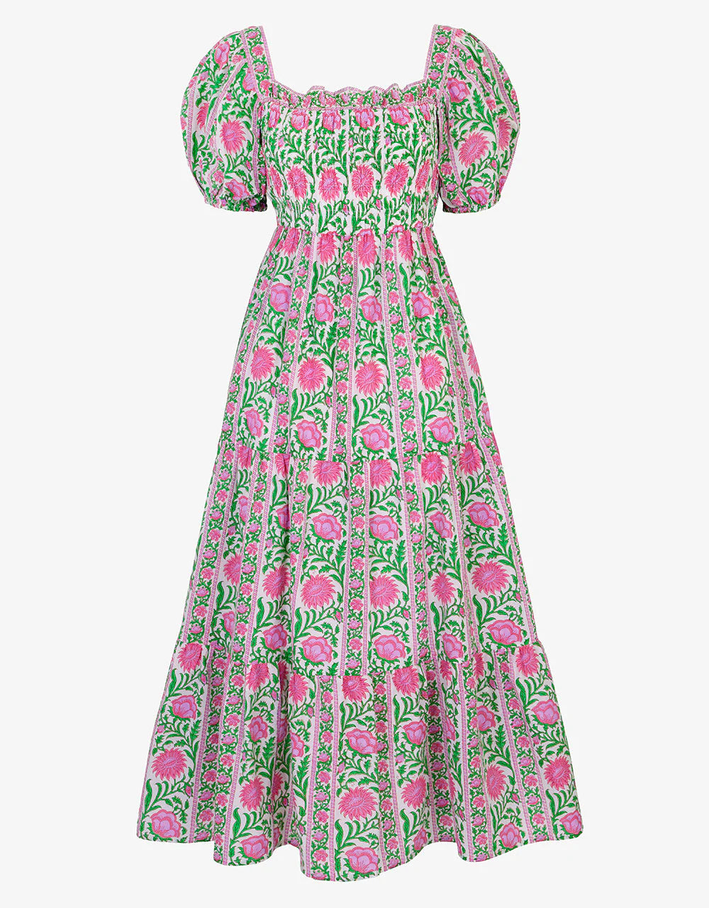 Pink City Prints Jodhpur Dress - Lilac Border