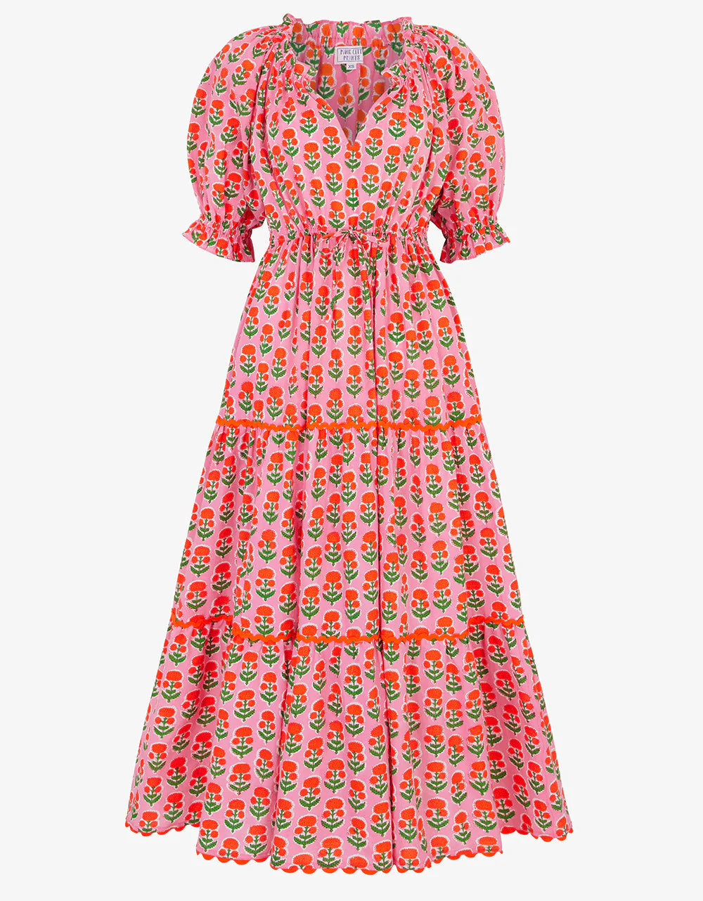 Pink City Prints Calypso Dress - Marigold Buta