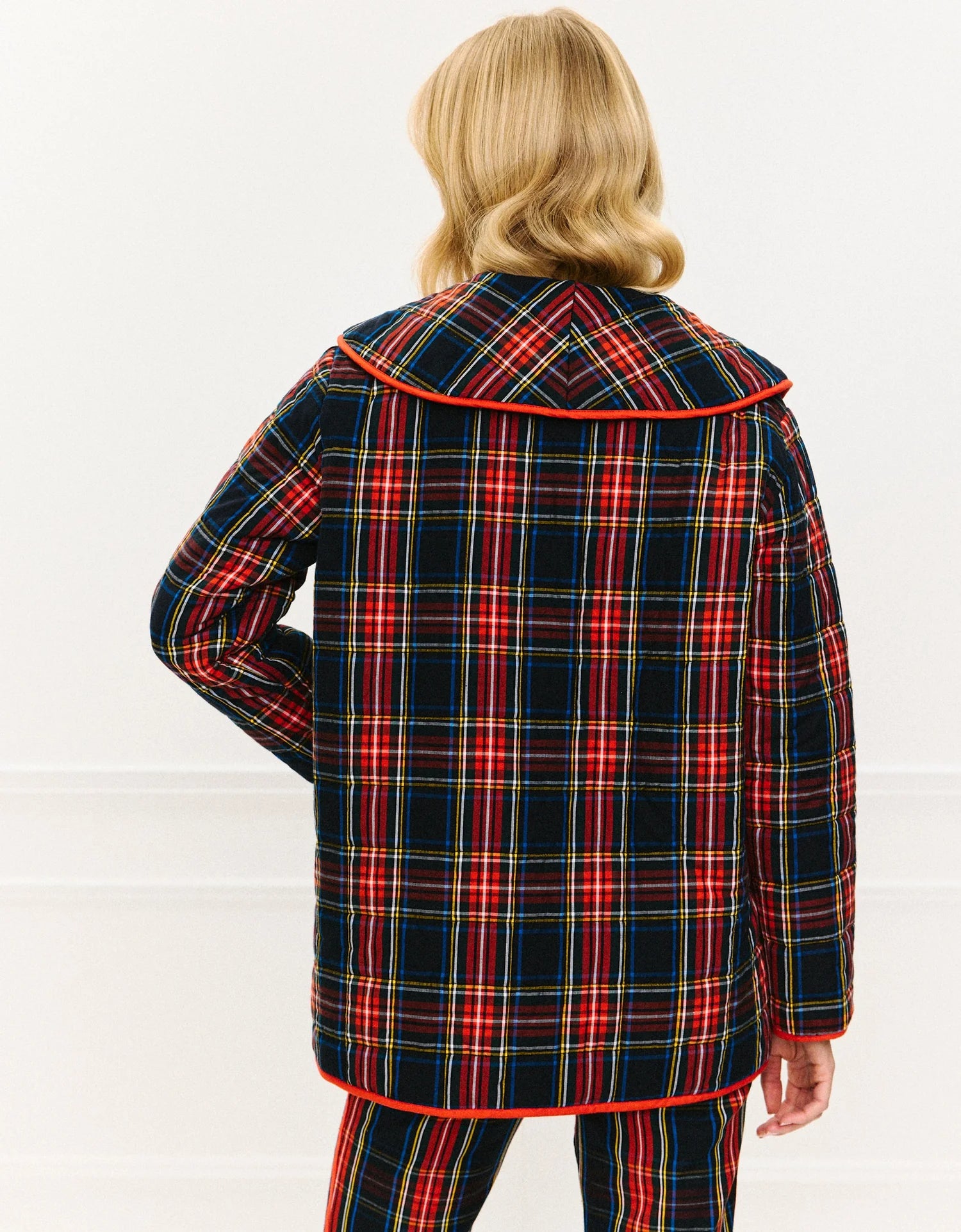 Pink City Prints Simone Jacket - Midnight Tartan