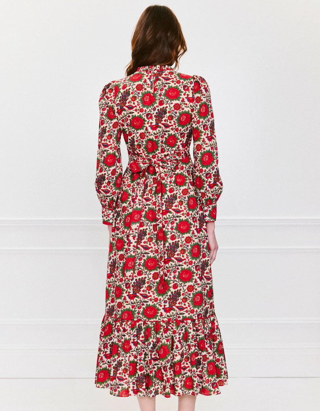 Pink City Prints Petworth Dress - Peony Bird