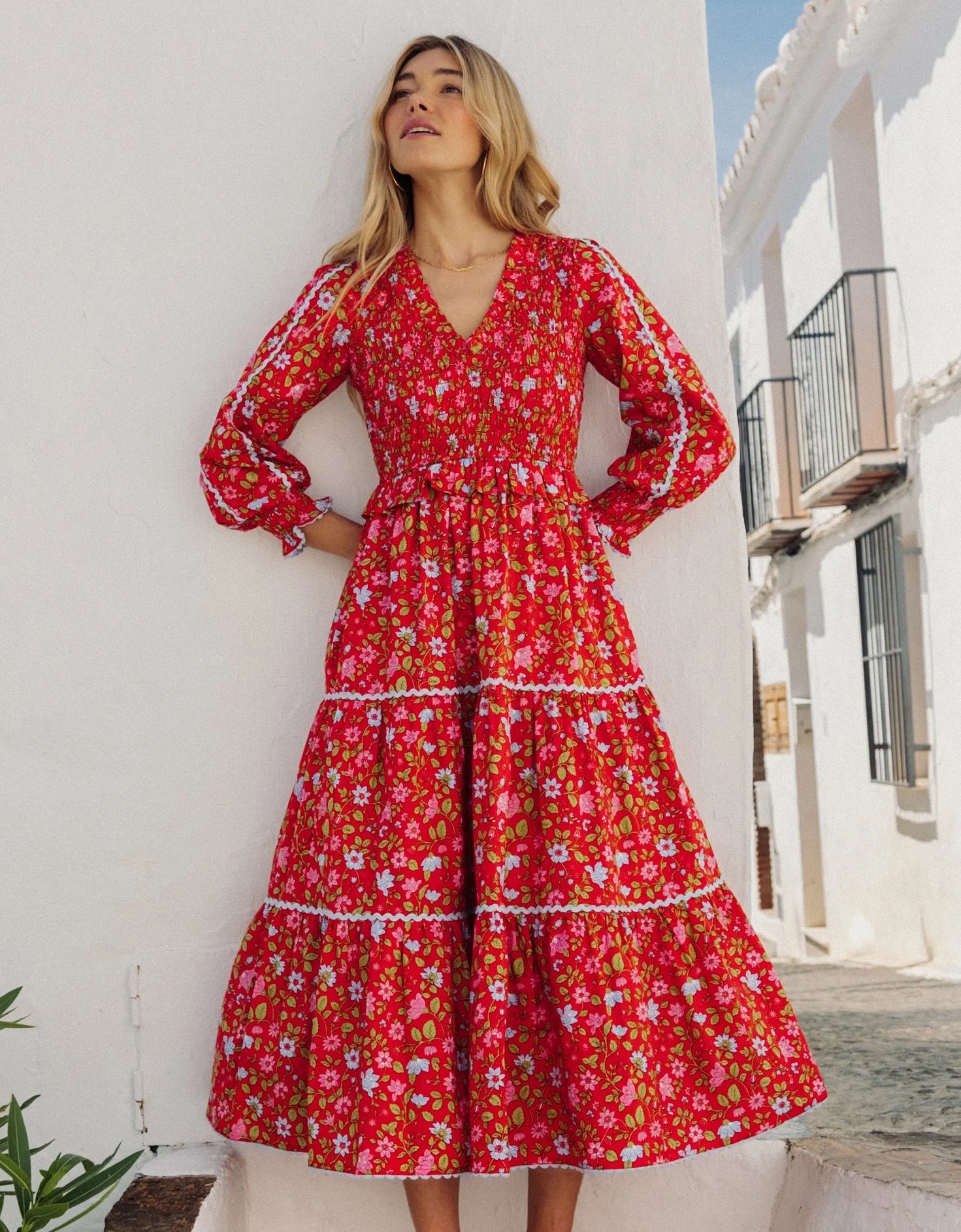 Pink City Prints Mia Dress - Poppy Meadow Batik Chicago Pink City Prints Mia Dress - Poppy Meadow Batik Chicago