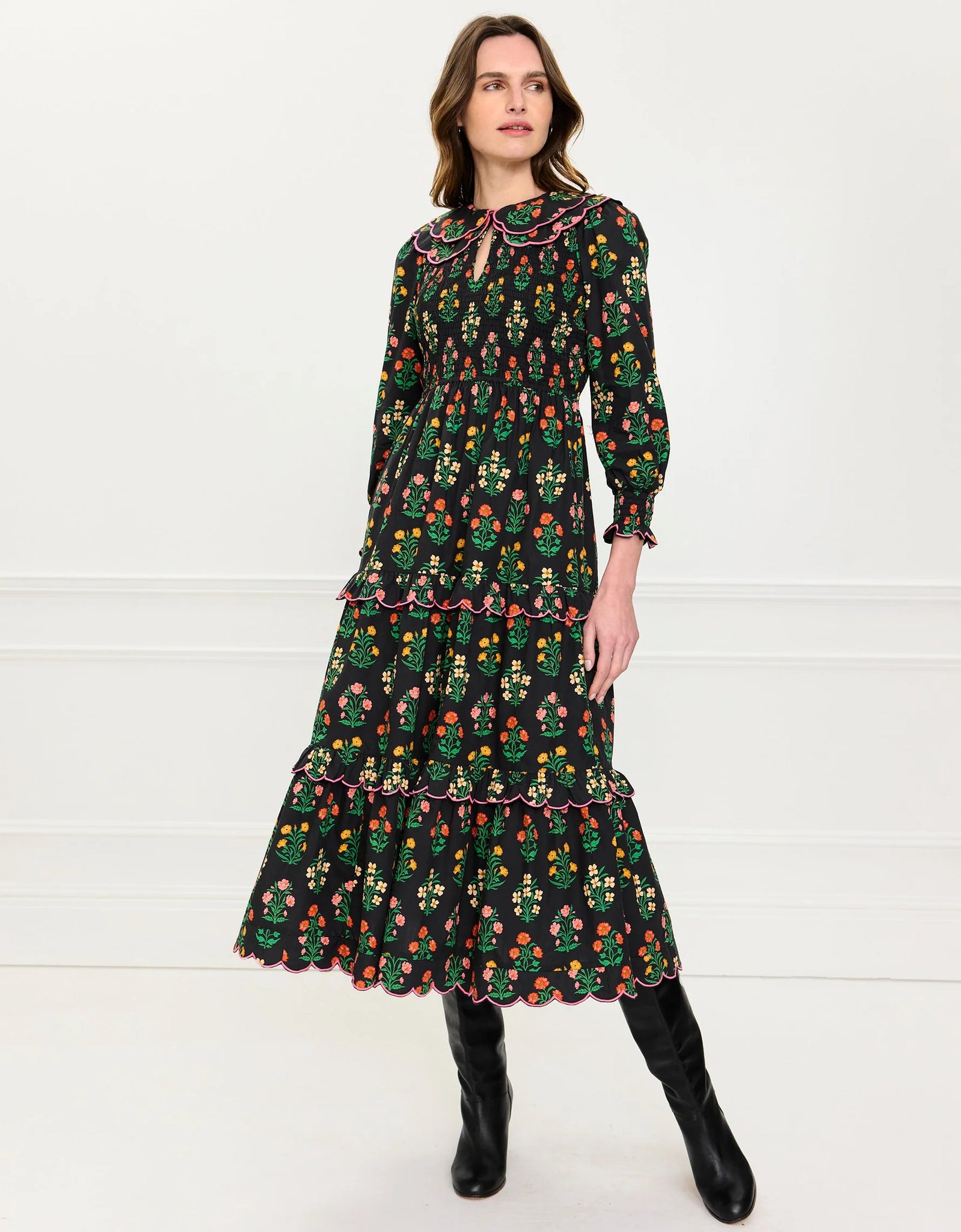 Pink City Prints Rita Dress - Rose Buta