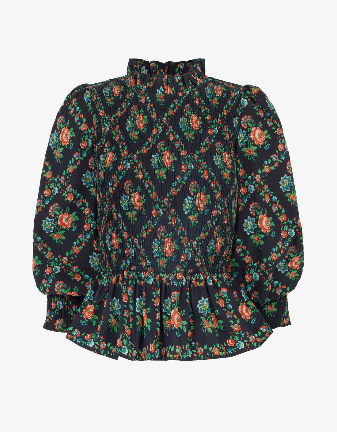 Pink City Prints Isabel Top - Vintage Trellis