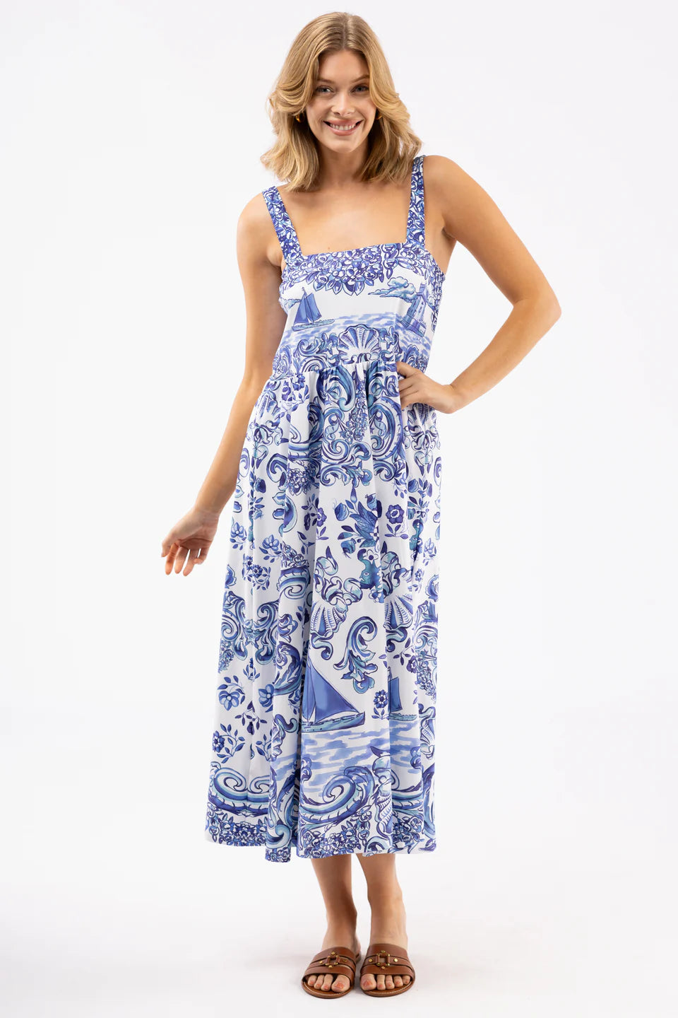 Smith & Quinn Heather Dress - Port Porcelain
