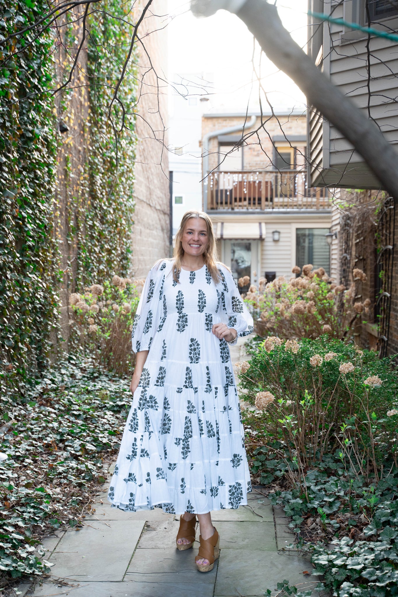 SZ Blockprints Alice Dress - Aneeza Print