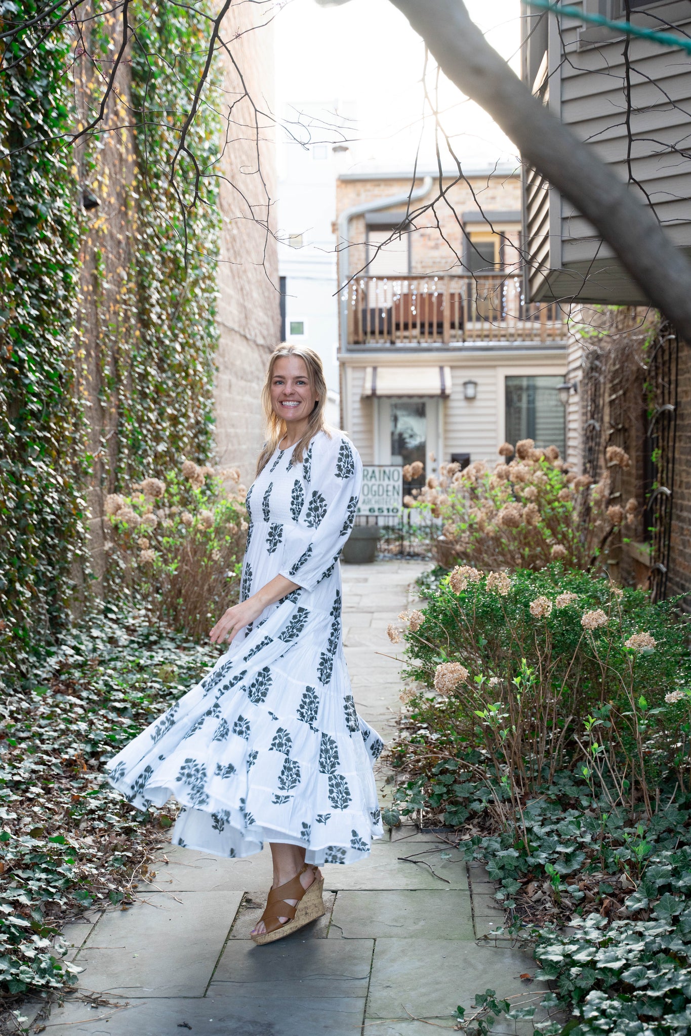 SZ Blockprints Alice Dress - Aneeza Print