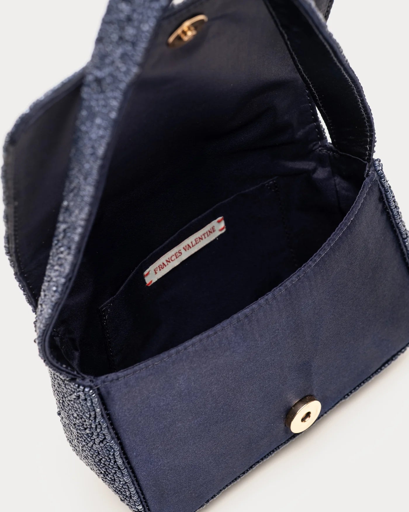 Frances Valentine Tini Beaded Bag - Paradise Poppy Navy
