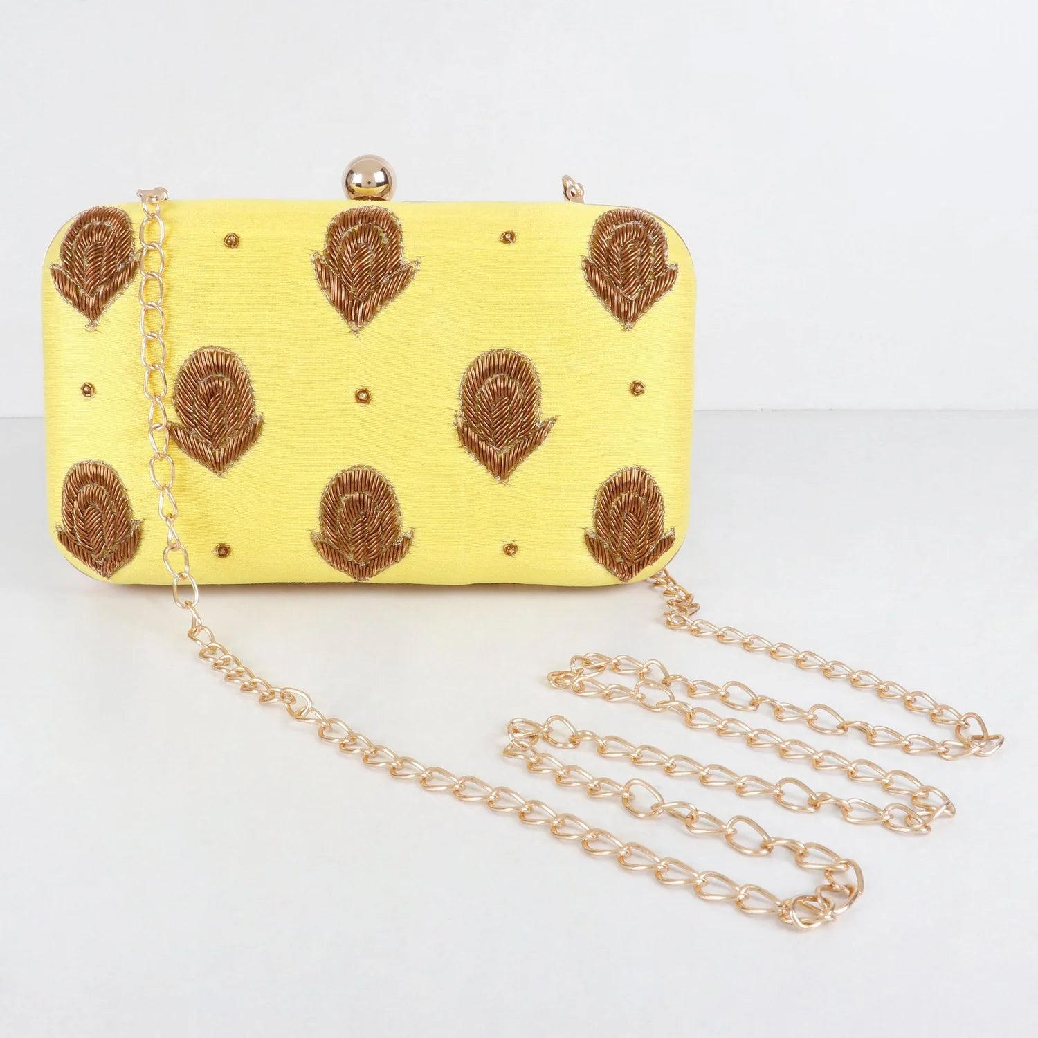 Singhvis Tulipa Clutch - Yellow