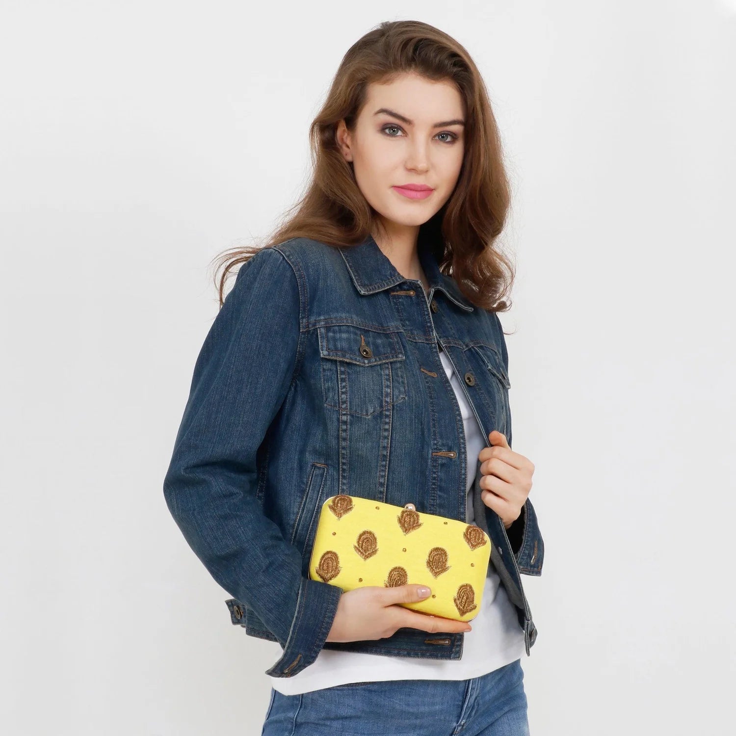 Singhvis Tulipa Clutch - Yellow