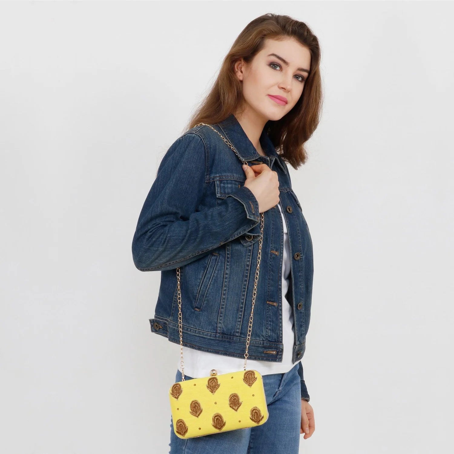 Singhvis Tulipa Clutch - Yellow