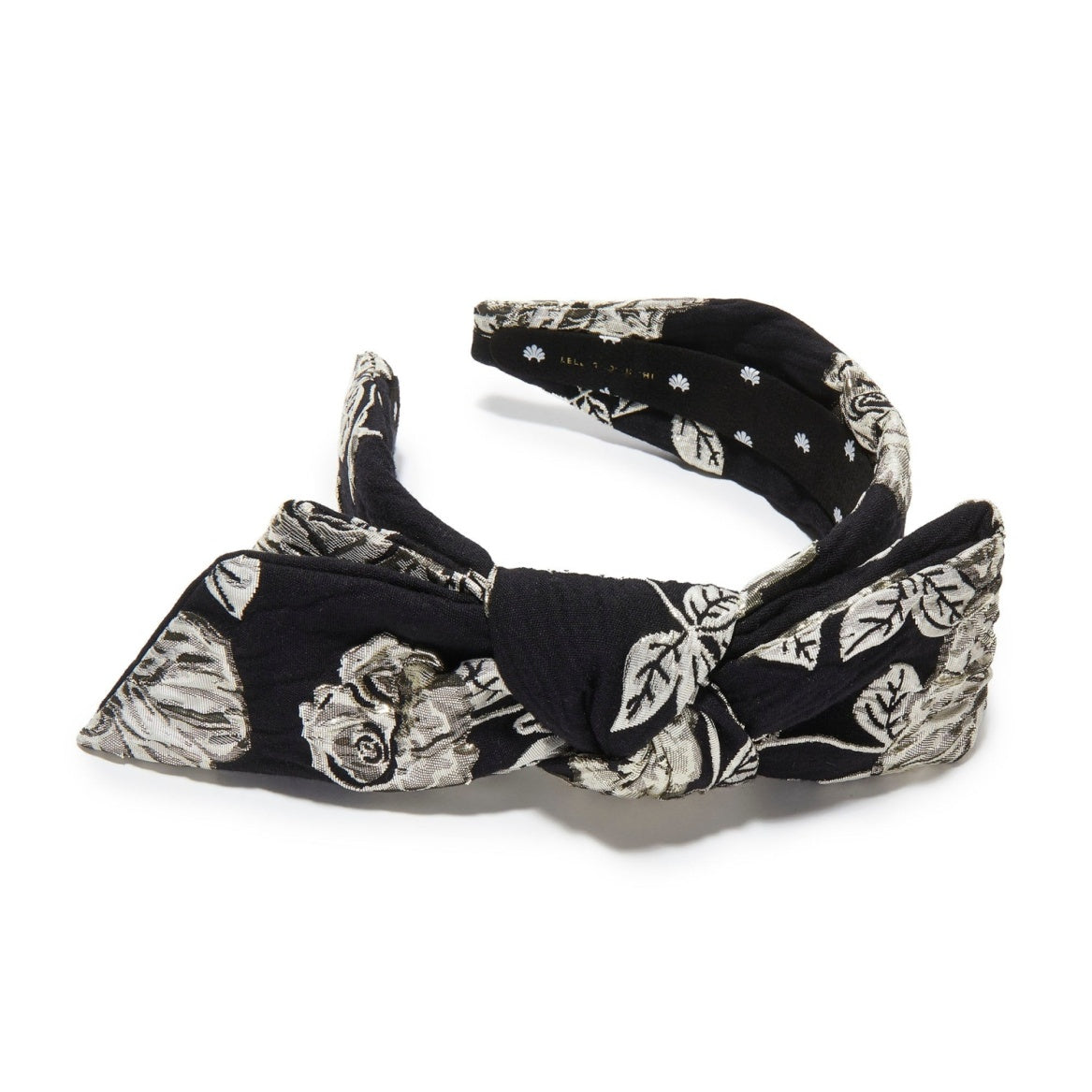 Lele Sadoughi Jet Holly Floral Jacquard Headband