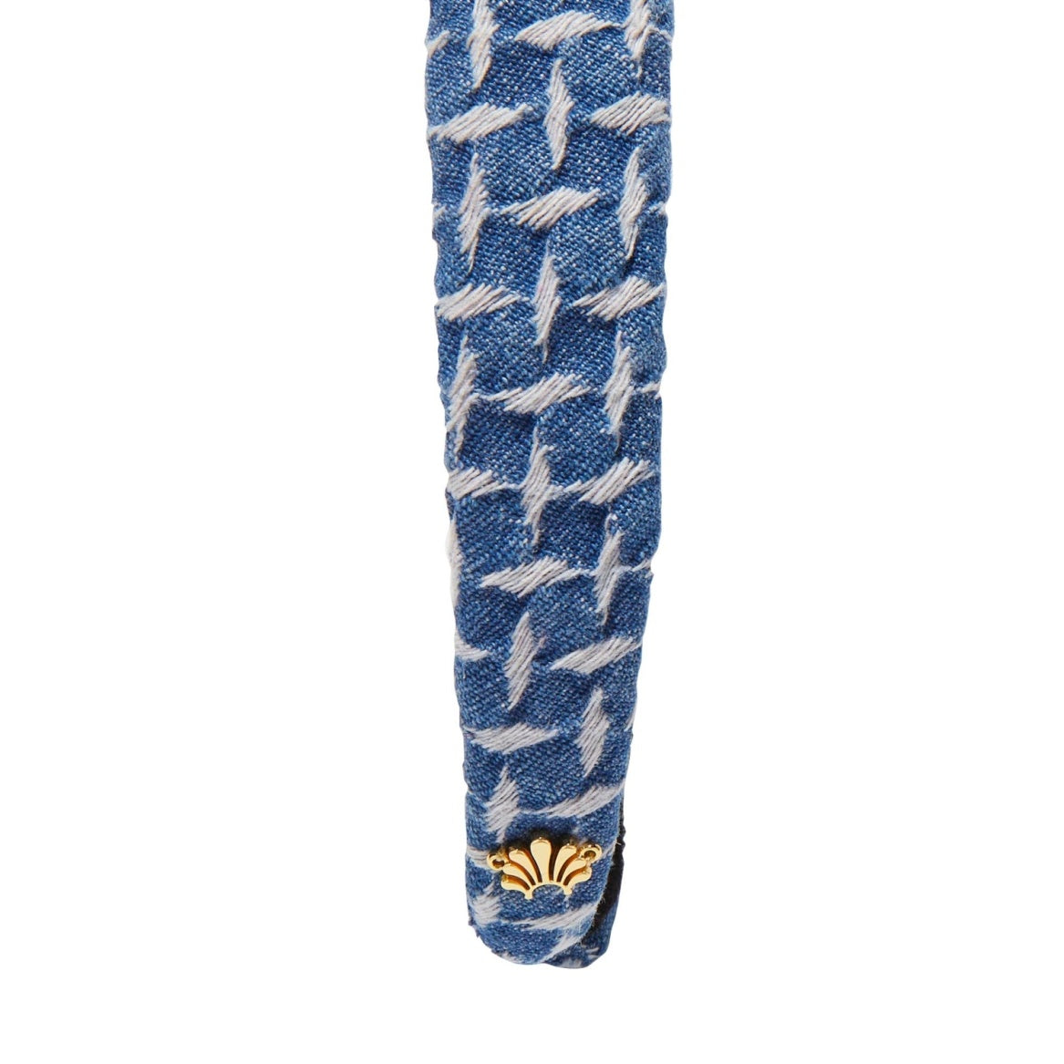 Lele Sadoughi Cadet Blue Charlotte Lattice Denim Headband