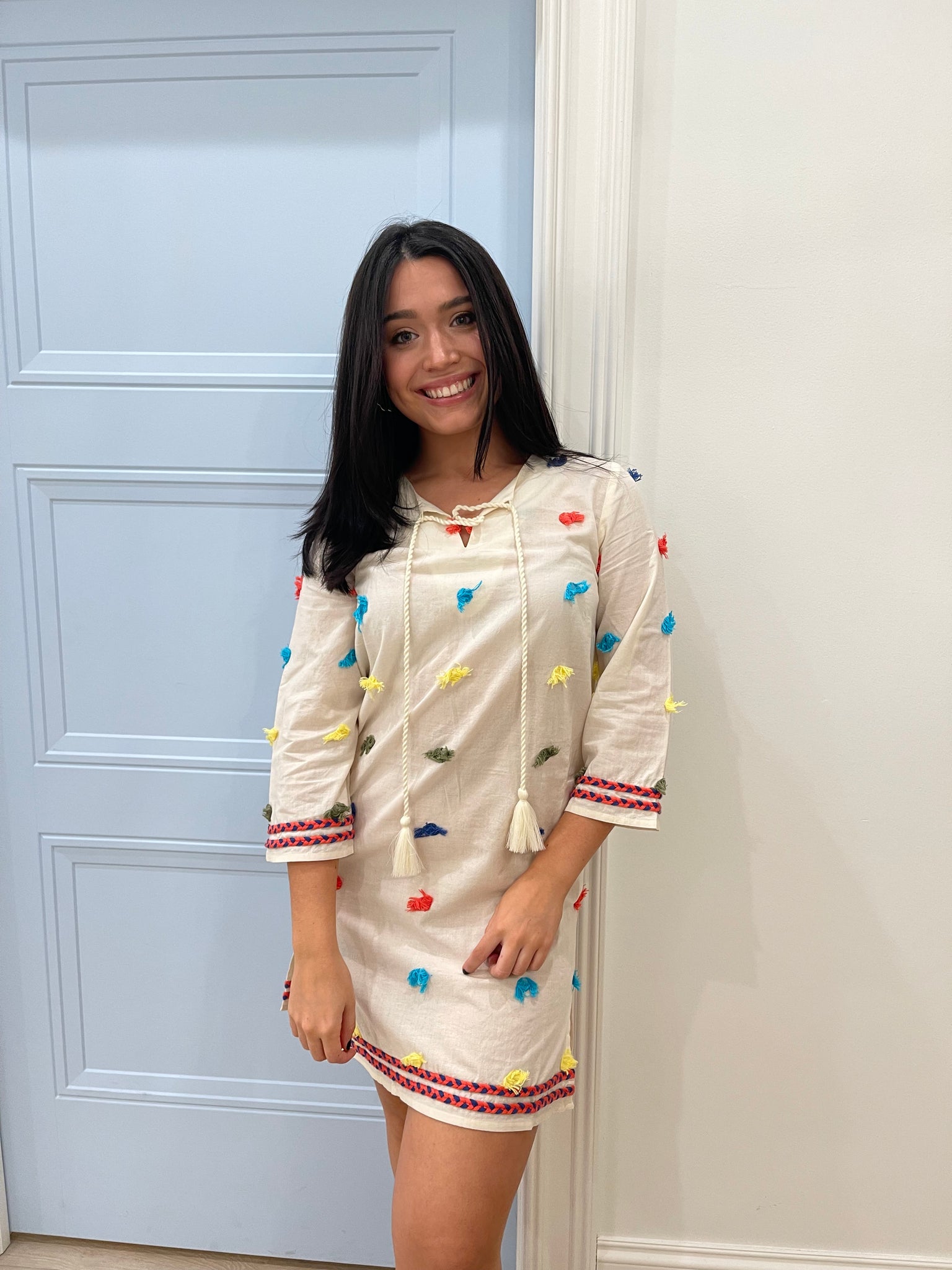 Frances Valentine Capri Tunic Dobby Dots