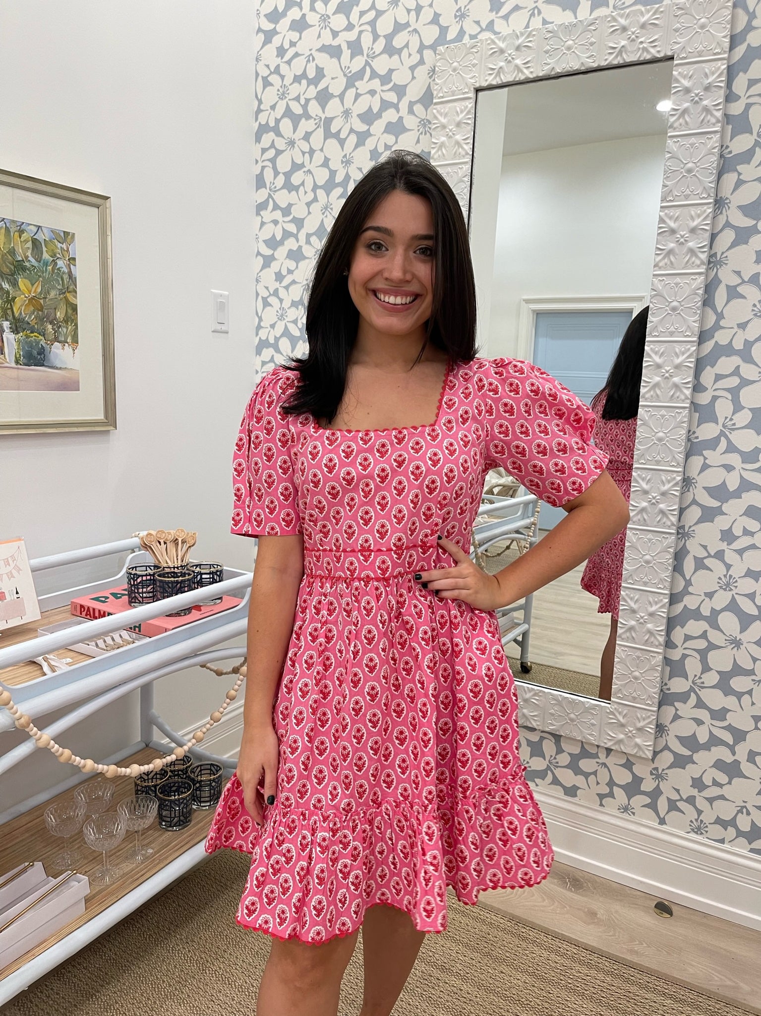 Pink City Prints Evelyn Mini Dress