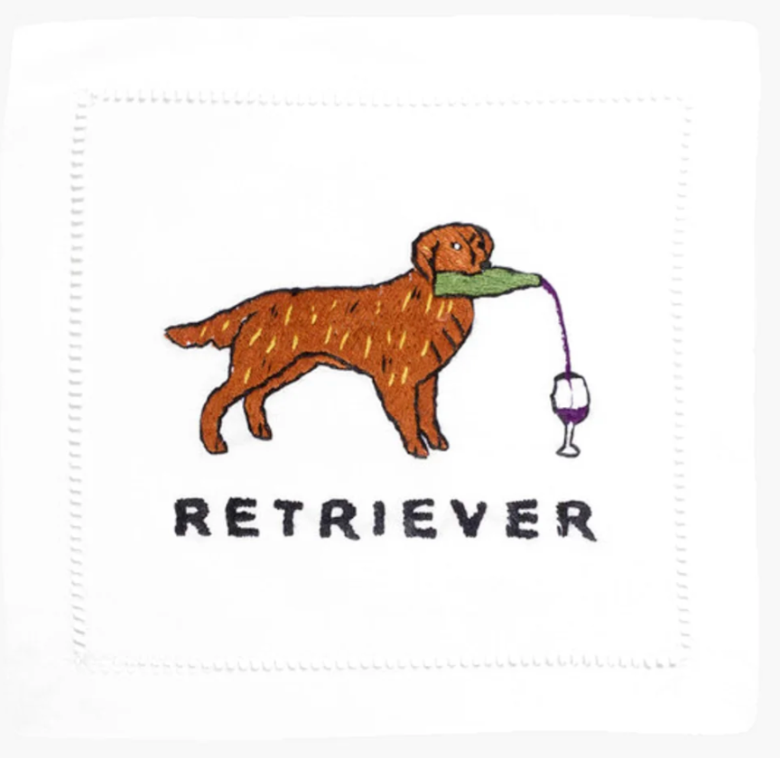 August Morgan Golden Retriever Cocktail Napkin