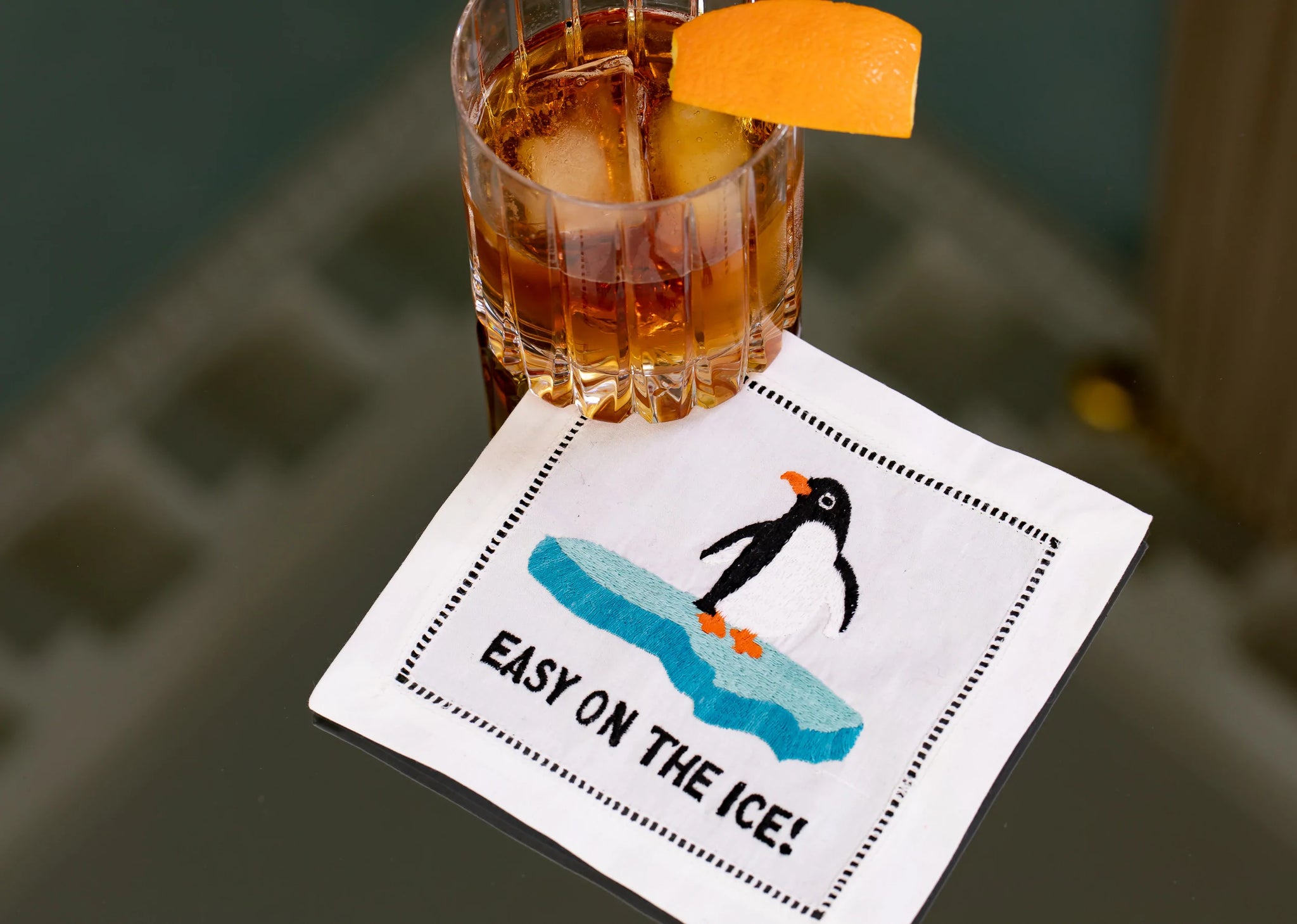 August Morgan Easy on the Ice Cocktail Napkin